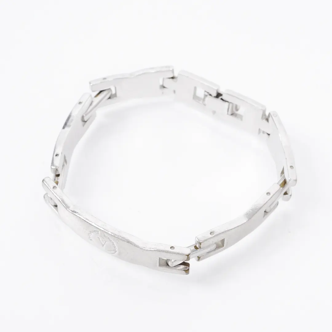 Valentino Domani Silver Metal Link Bracelet