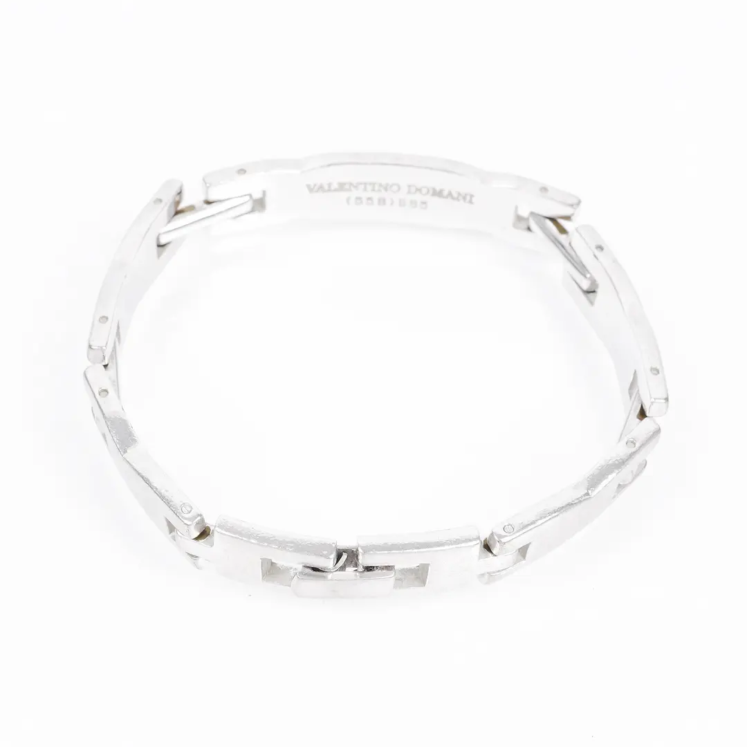 Valentino Domani Silver Metal Link Bracelet