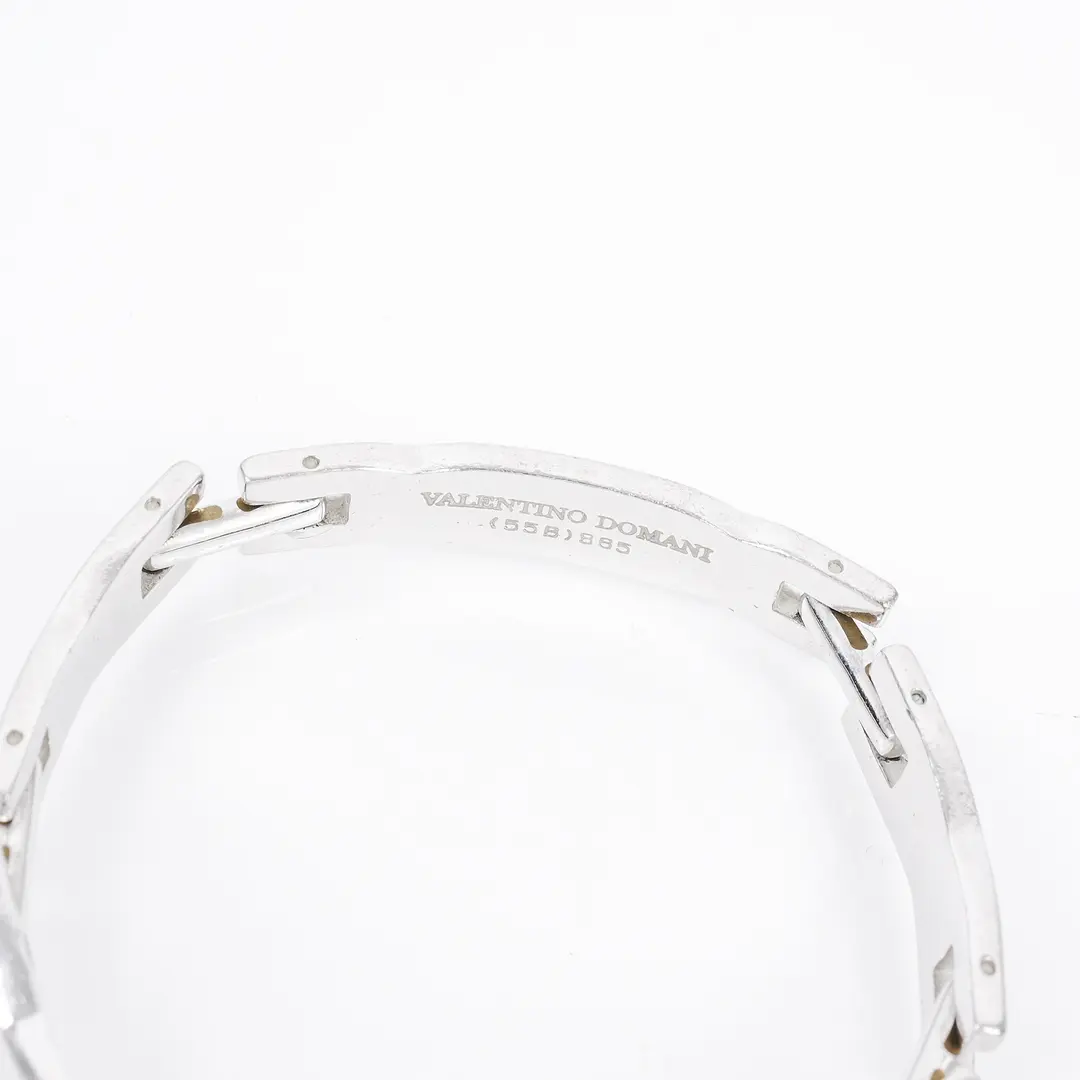 Valentino Domani Silver Metal Link Bracelet