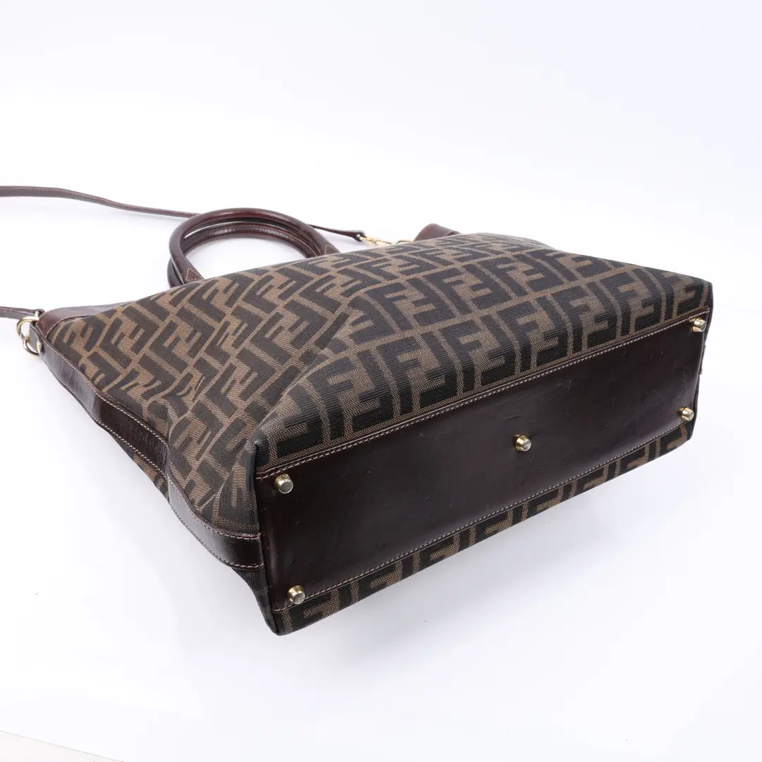 Fendi Zucca Brown Canvas Tote Bag