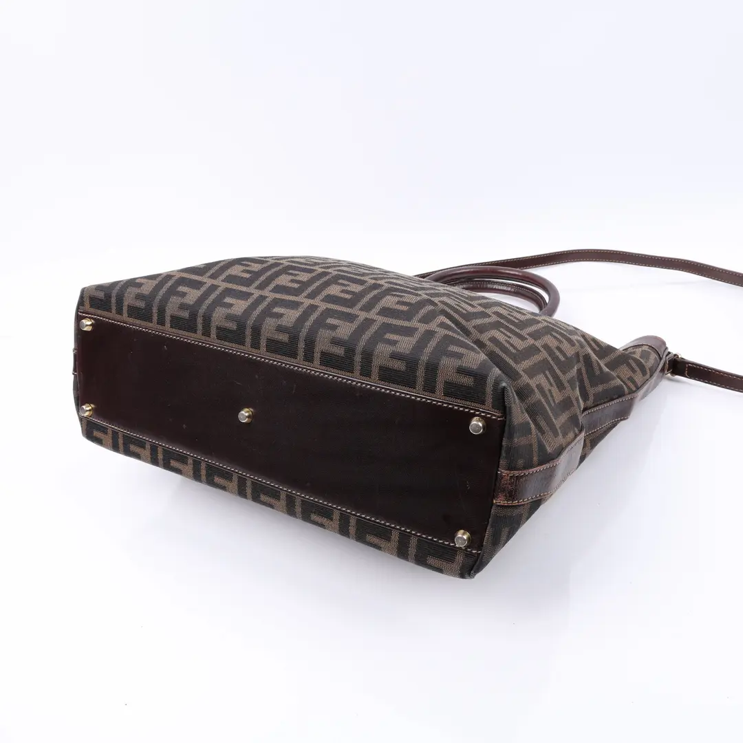 Fendi Zucca Brown Canvas Tote Bag