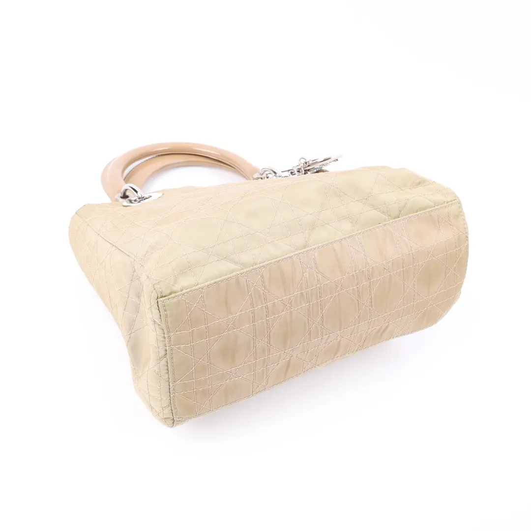 Dior Lady Dior Beige Cannage Nylon Handbag