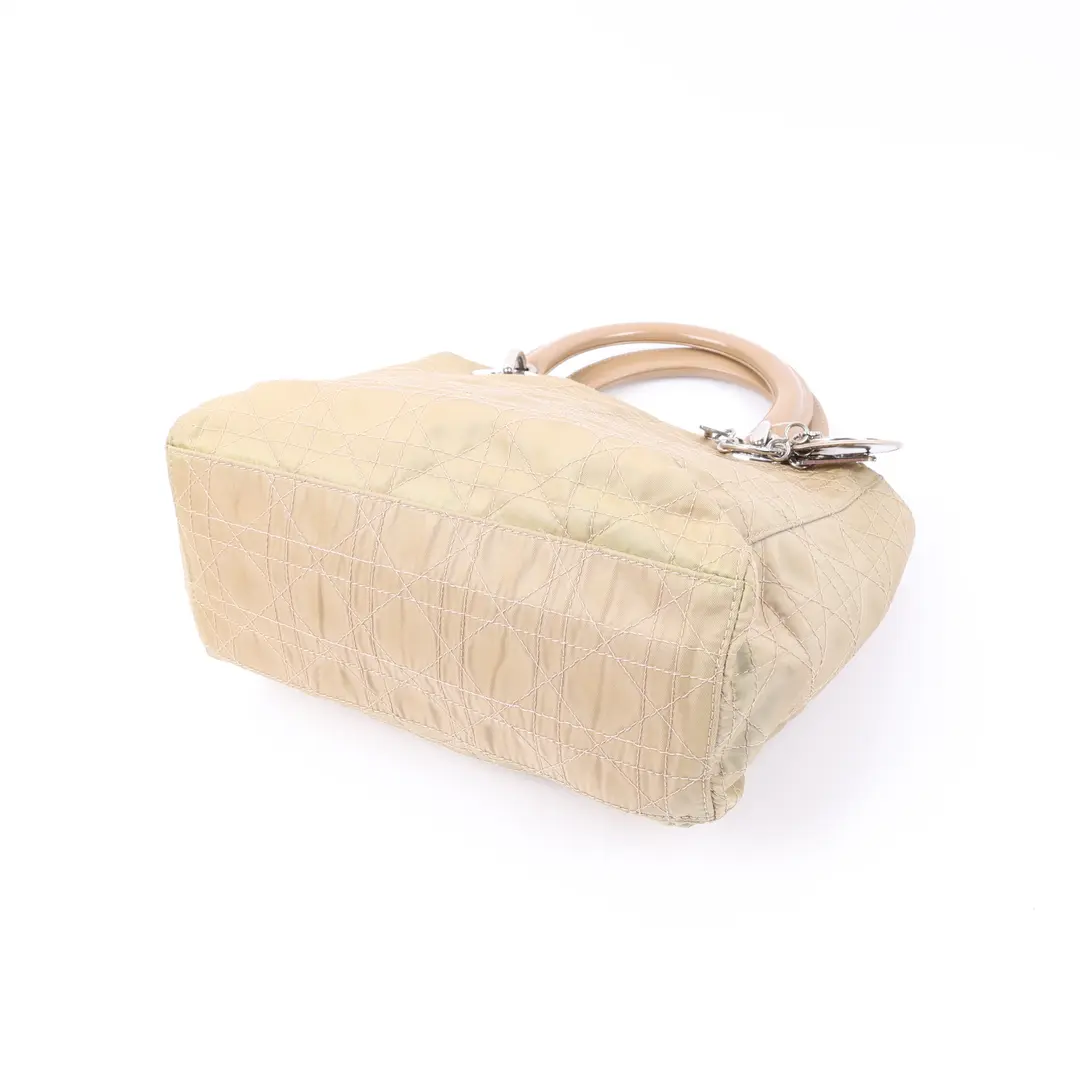 Dior Lady Dior Beige Cannage Nylon Handbag