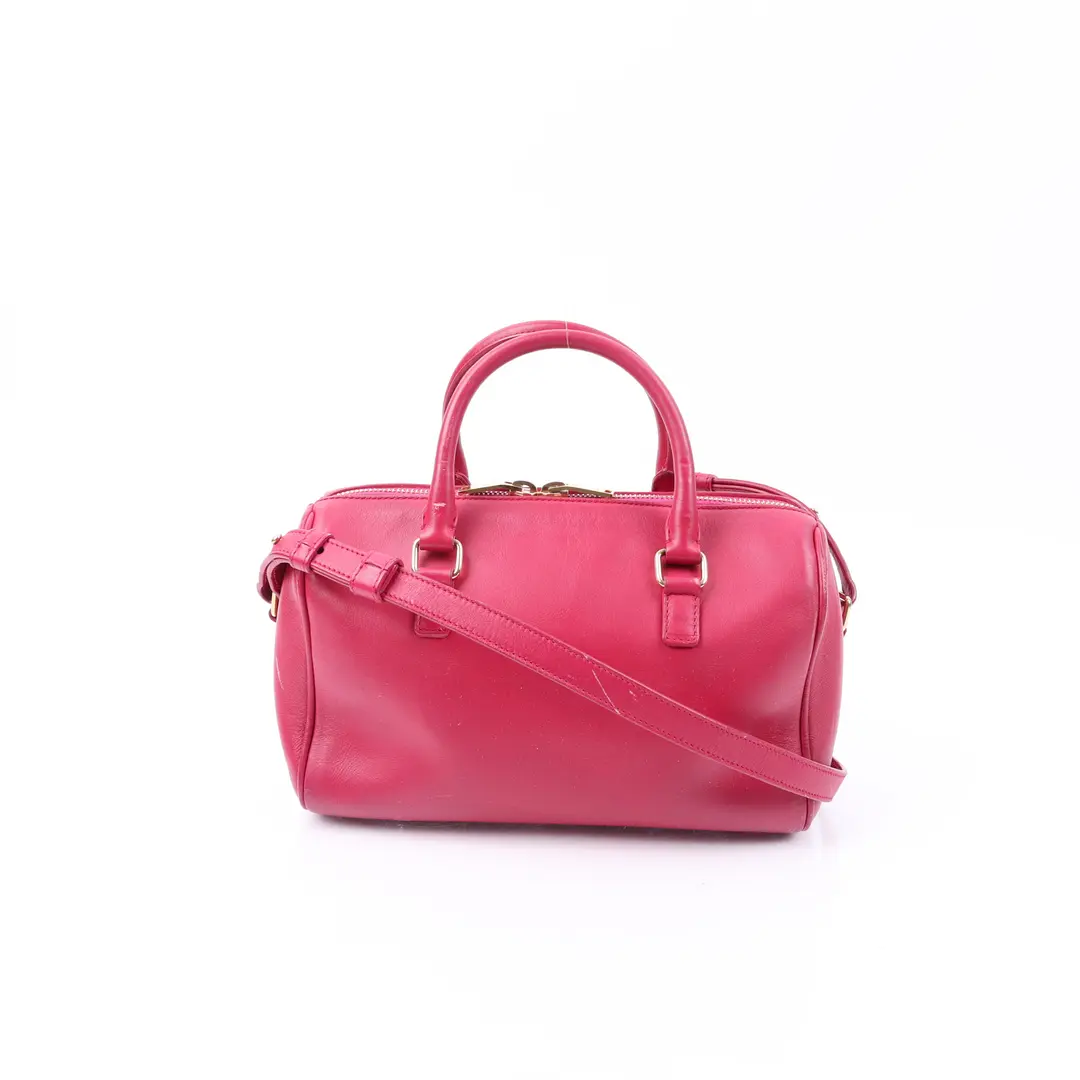 Saint Laurent Baby Duffle Pink Leather Shoulder Bag