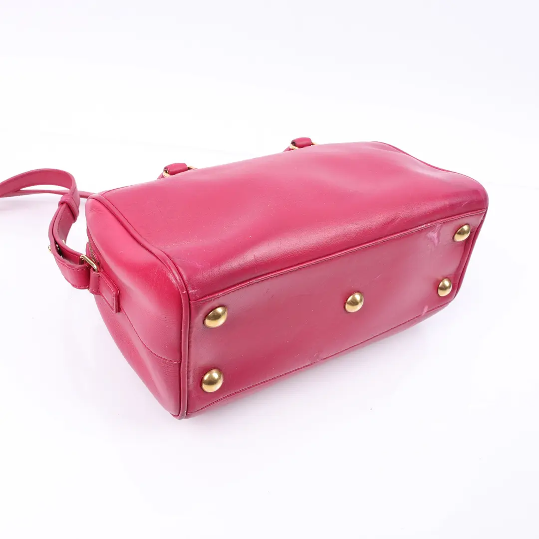 Saint Laurent Baby Duffle Pink Leather Shoulder Bag