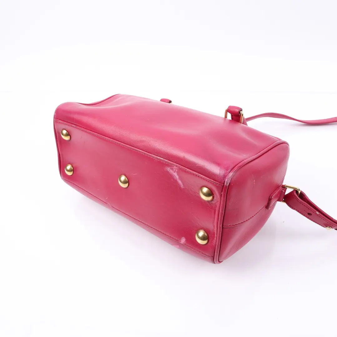 Saint Laurent Baby Duffle Pink Leather Shoulder Bag