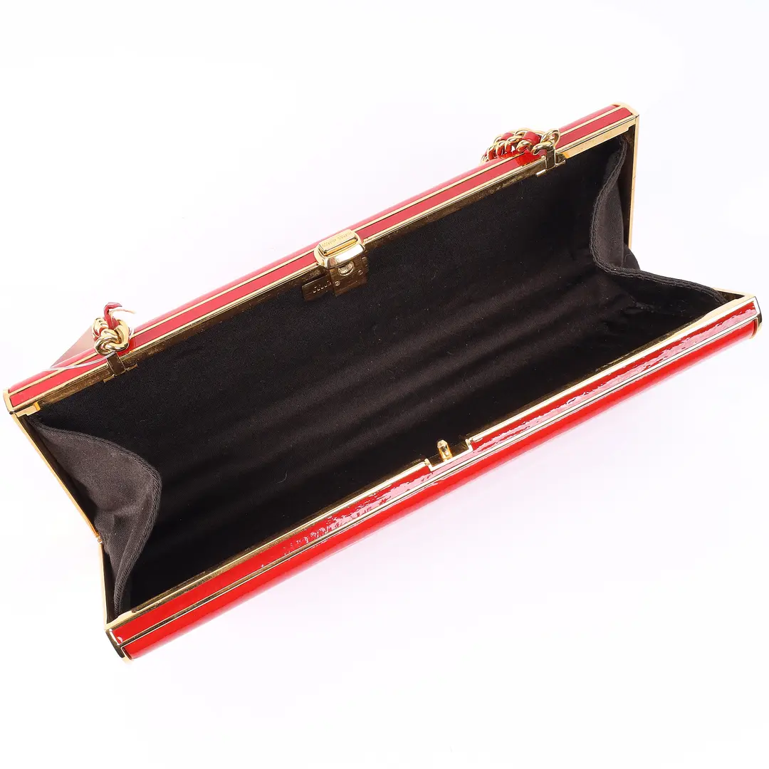 Louis Vuitton Sobe Red Vernis Clutch