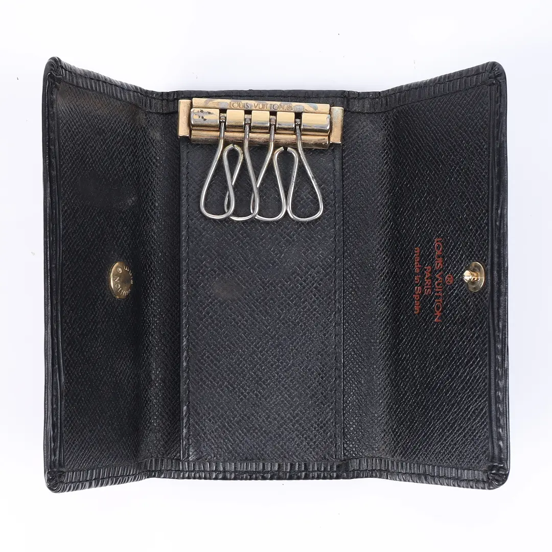 Louis Vuitton 4 Key Holder Black Epi Leather