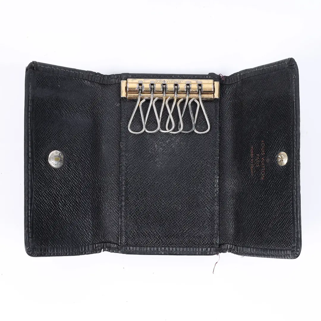 Louis Vuitton 6 Key Holder Black Epi Leather