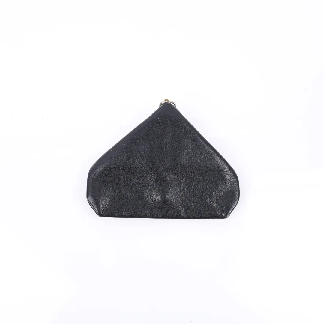 Celine Vintage Sulky Black Leather Coin Case