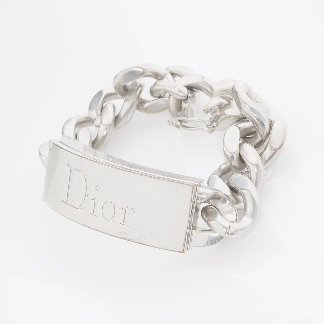 Dior Duo de Gloss Levres Urban Chic Silver Metal Bracelet