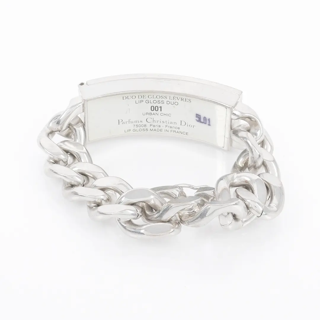 Dior Duo de Gloss Levres Urban Chic Silver Metal Bracelet