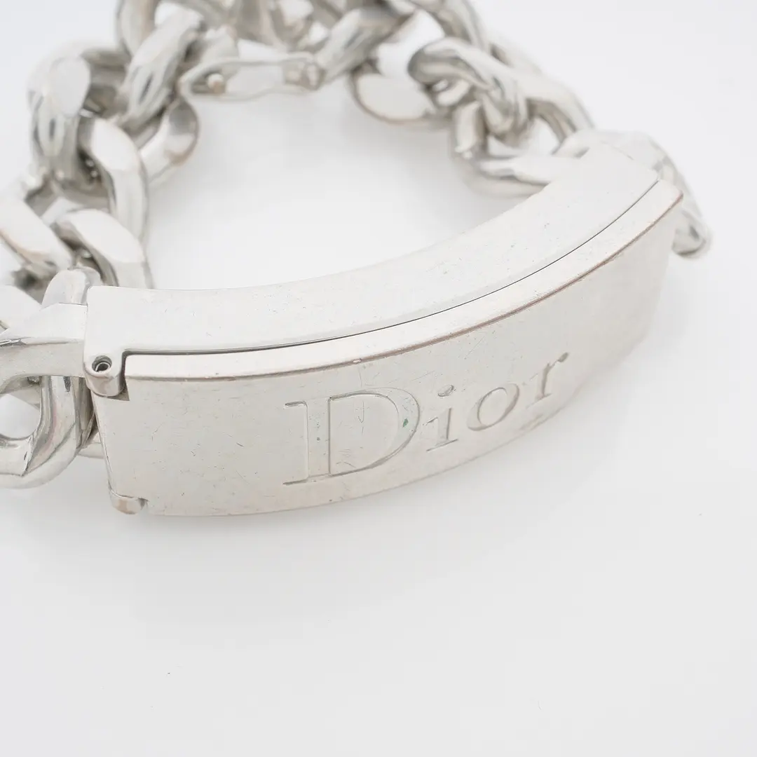 Dior Duo de Gloss Levres Urban Chic Silver Metal Bracelet
