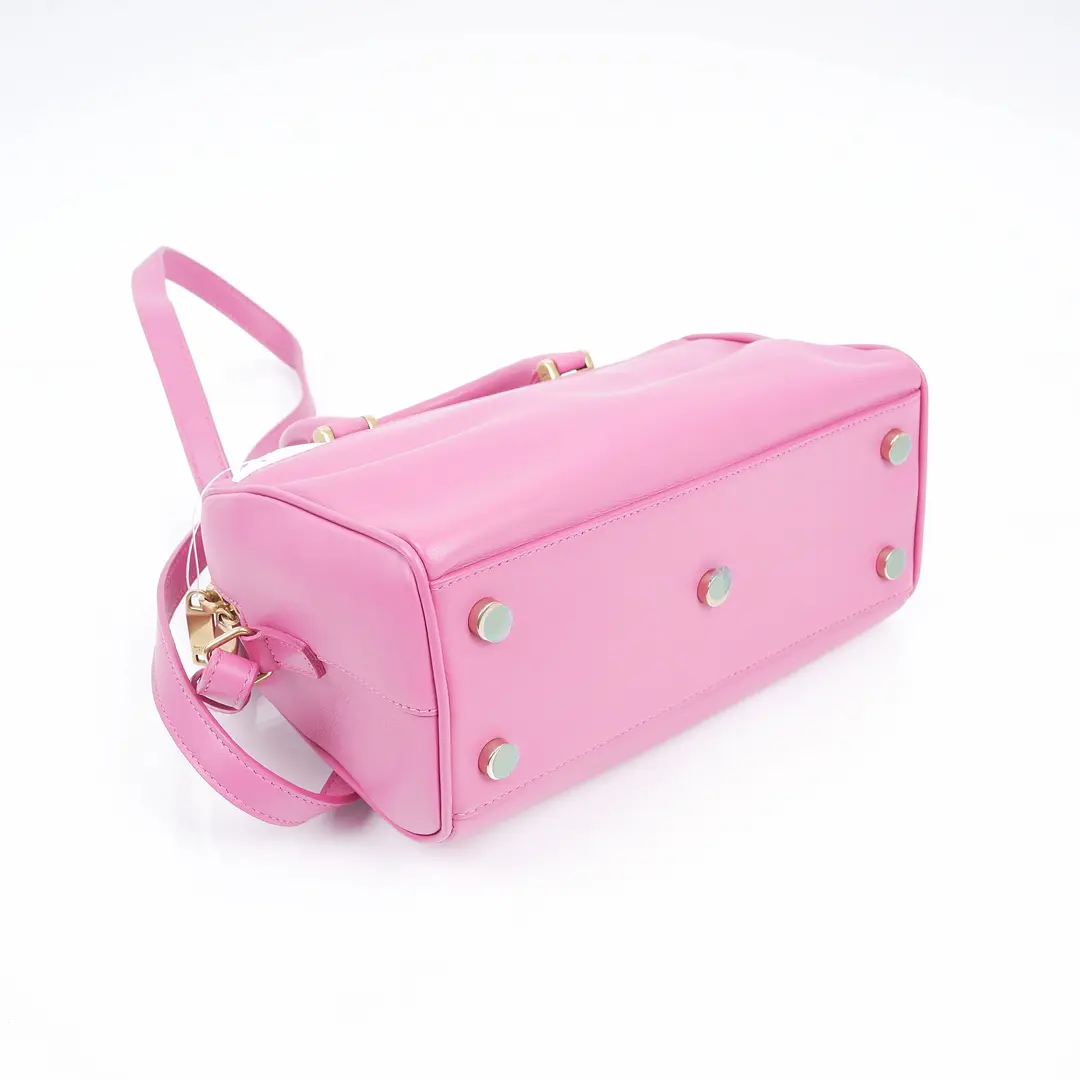 Saint Laurent Baby Duffle Pink Leather Shoulder Bag