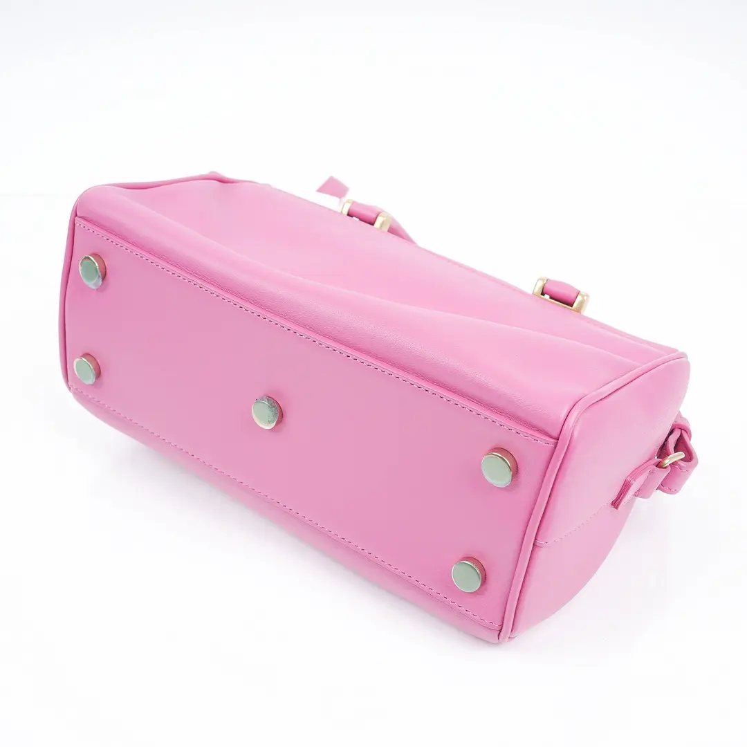 Saint Laurent Baby Duffle Pink Leather Shoulder Bag
