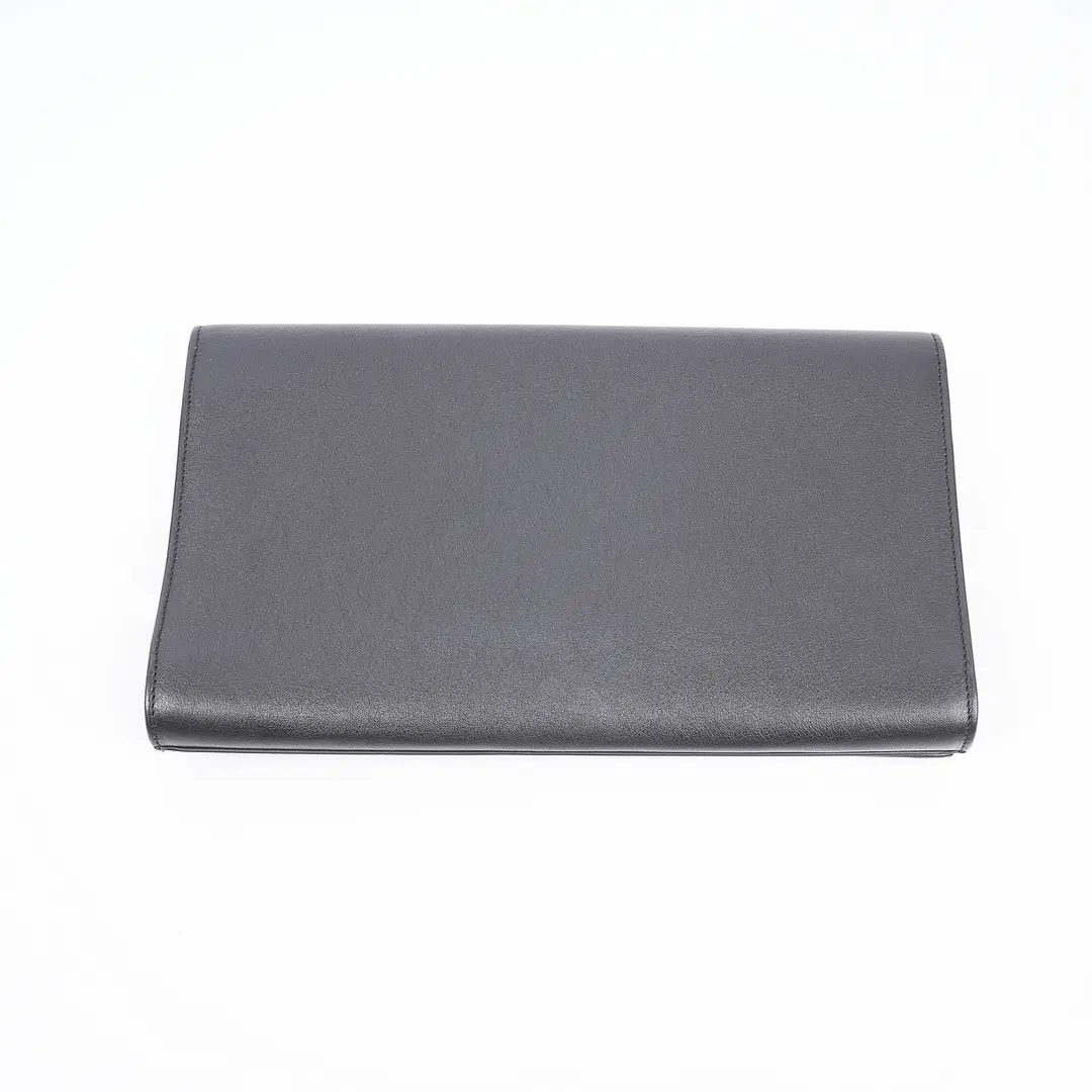 Saint Laurent Belle de Jour Black Leather Clutch