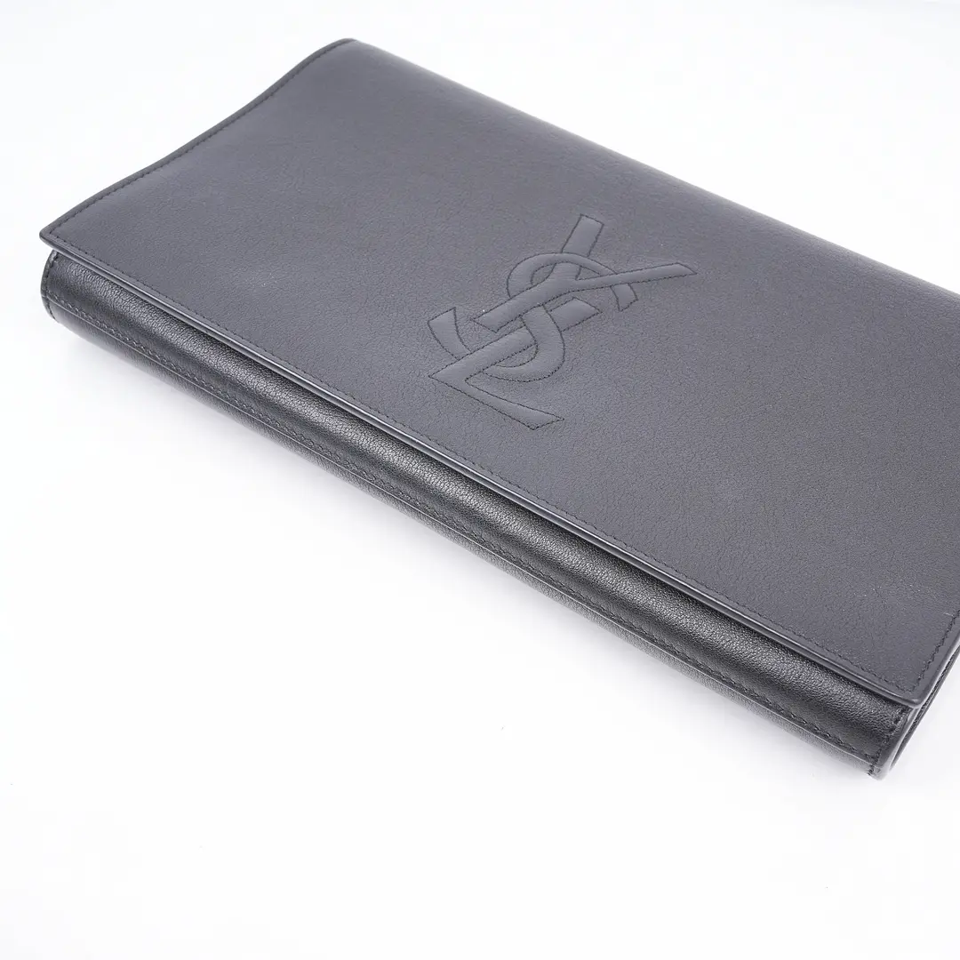 Saint Laurent Belle de Jour Black Leather Clutch