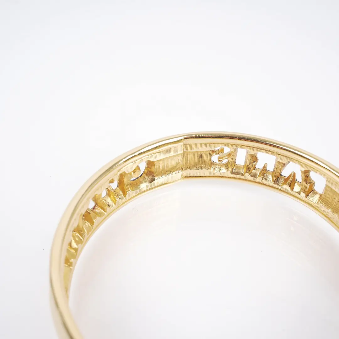 Chanel Logo Cutout Gold Ring