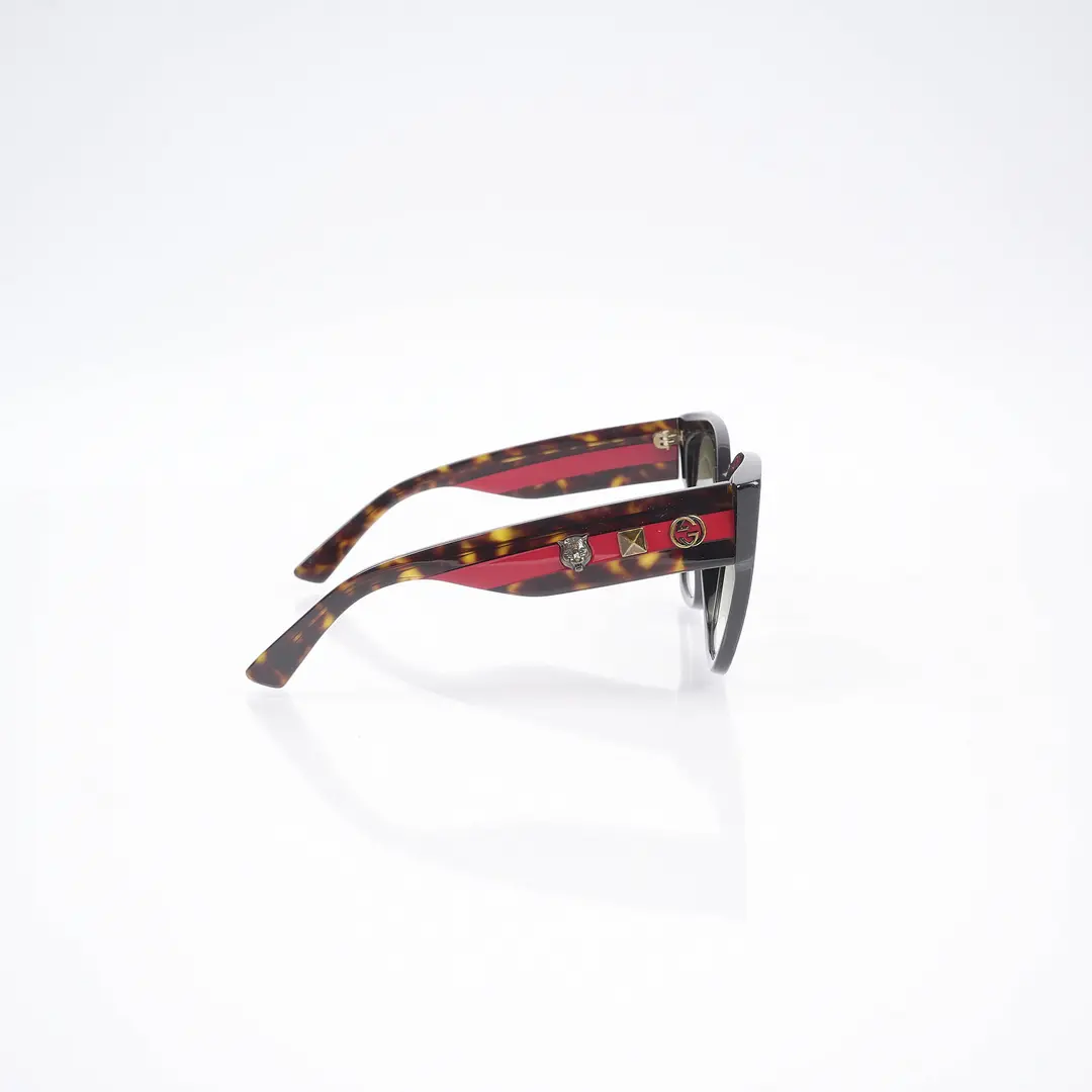 Gucci GG0058S Black Acetate Cat-Eye Sunglasses