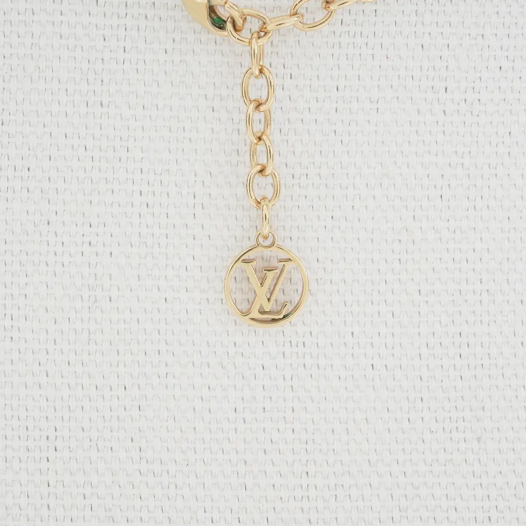 Louis Vuitton Essential V Gold Metal Necklace