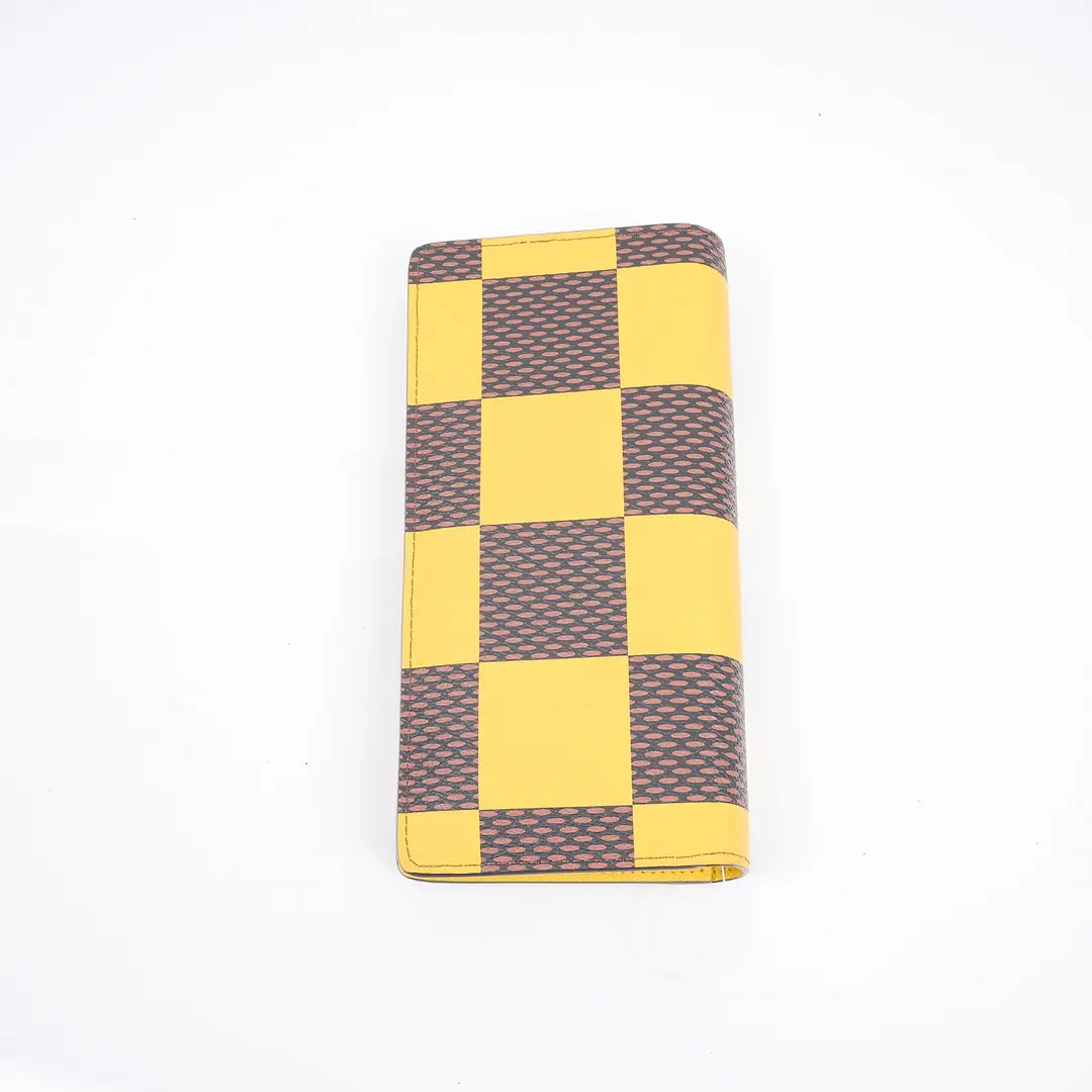 Louis Vuitton Brazza Yellow Damier Pop Wallet