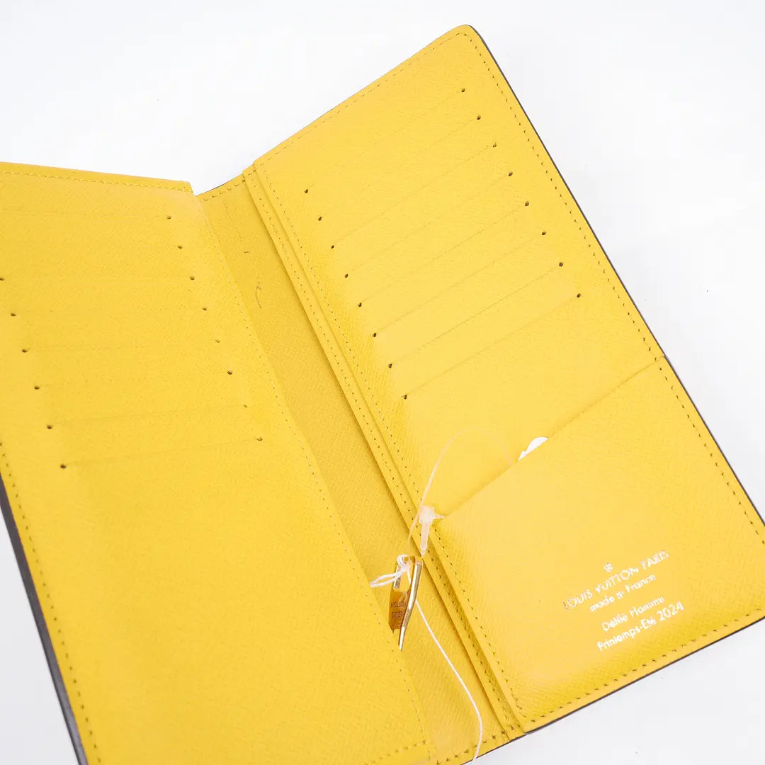 Louis Vuitton Brazza Yellow Damier Pop Wallet