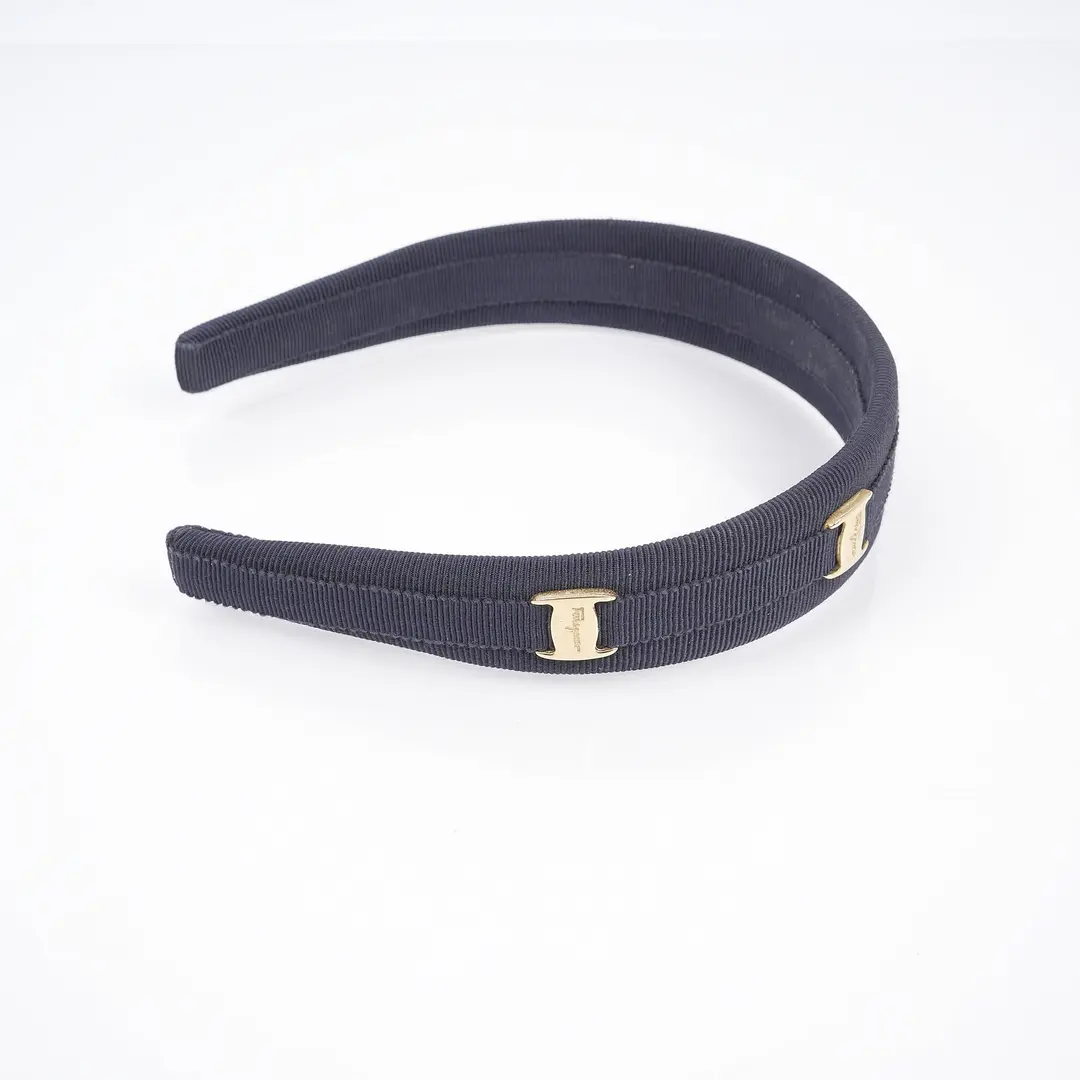 Ferragamo Vara Blue Grosgrain Headband