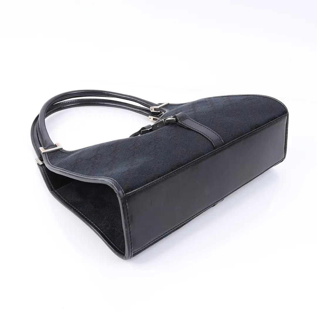 Gucci Jackie Black GG Canvas Shoulder Bag