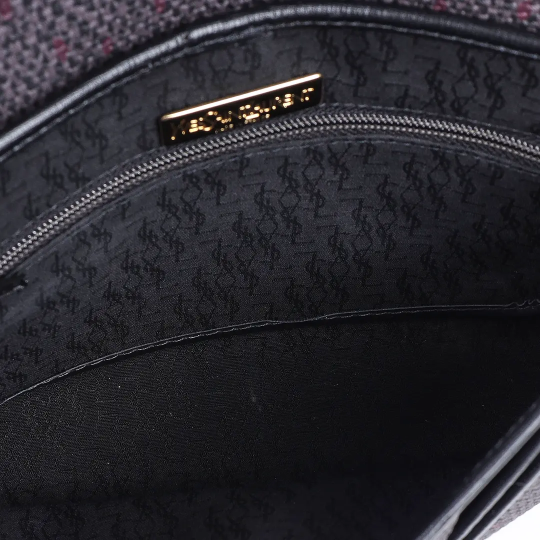 Yves Saint Laurent Vintage Black Leather Shoulder Bag