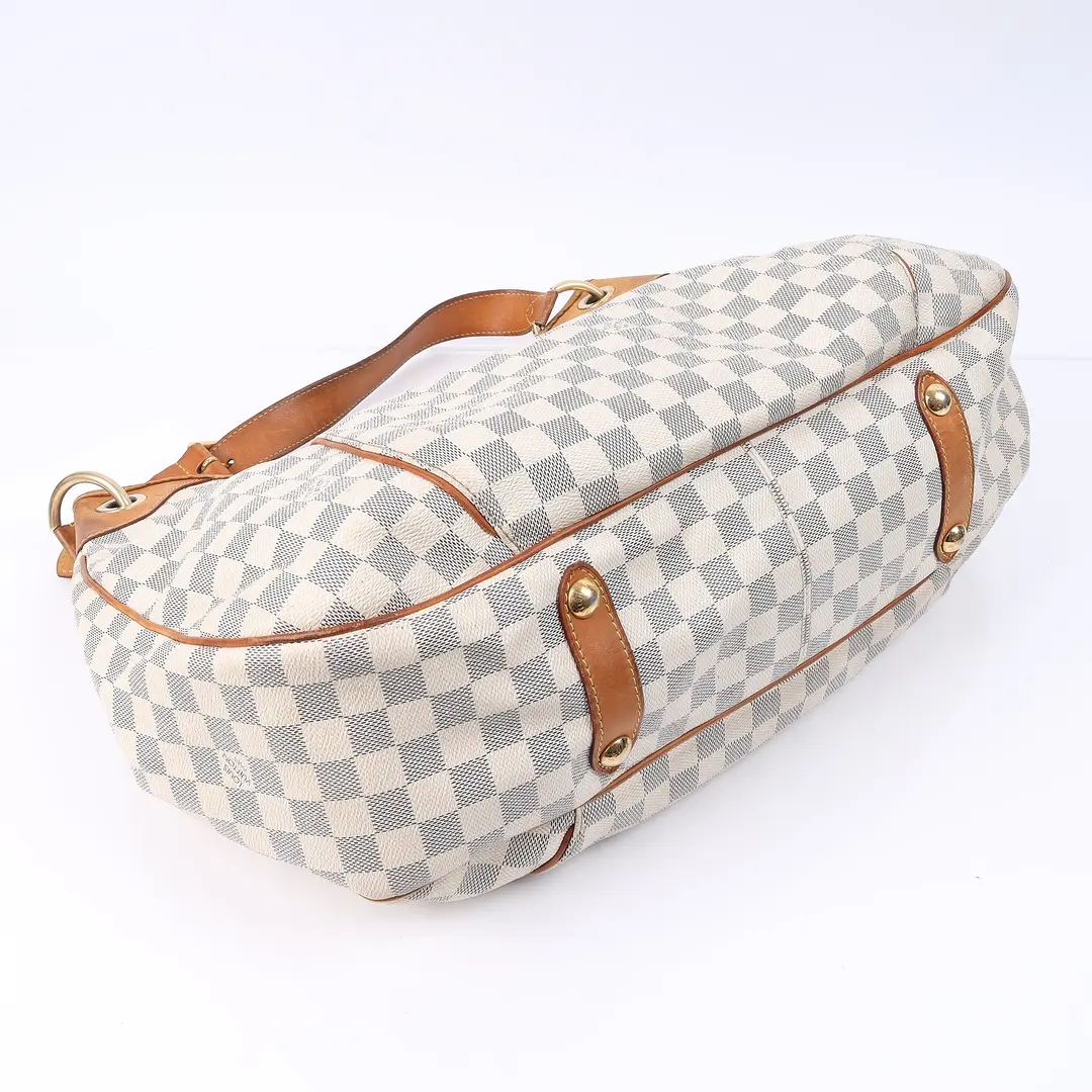 Louis Vuitton Galliera PM White Damier Azur Shoulder Bag
