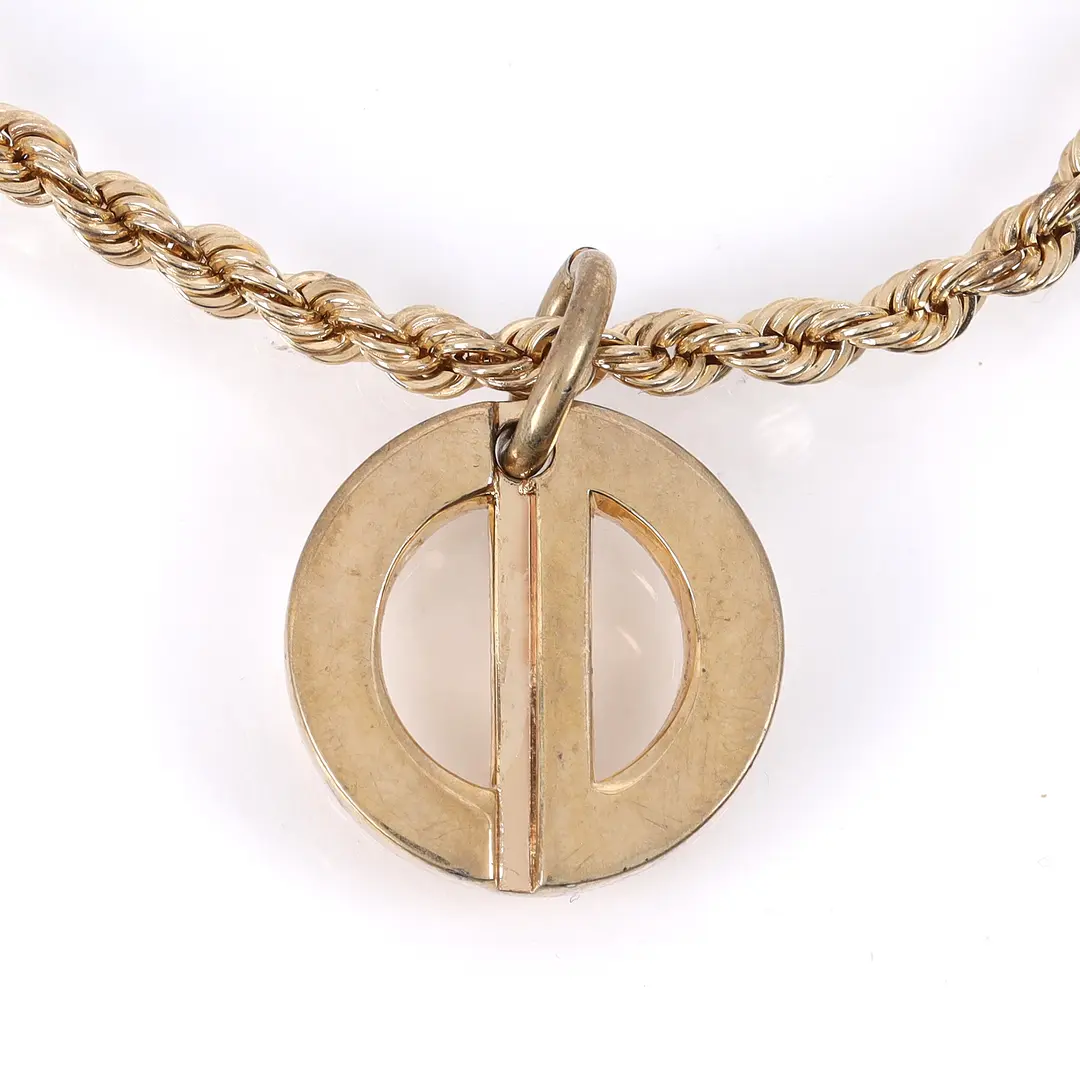 Dior CD Logo Gold Rope Chain Bracelet