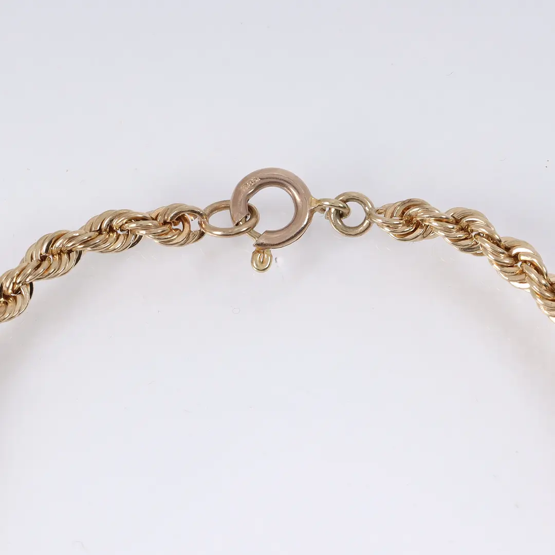 Dior CD Logo Gold Rope Chain Bracelet