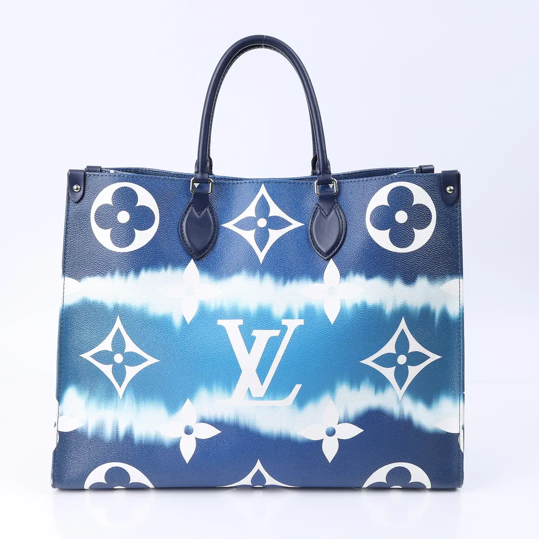 Louis Vuitton Onthego GM Blue Monogram Escale Tote Bag