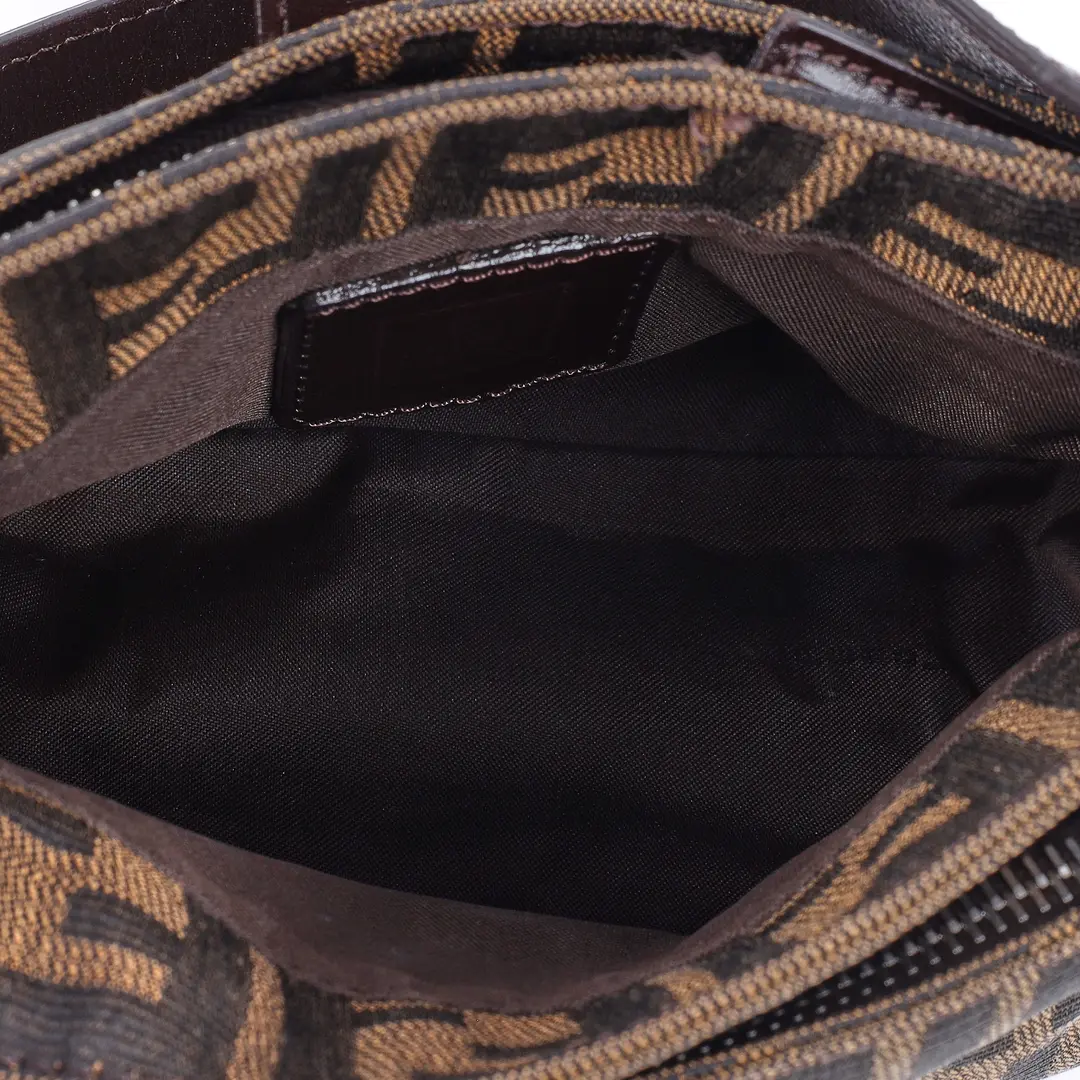 Fendi Baguette Brown Zucca Canvas Shoulder Bag
