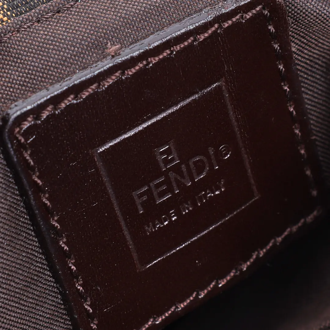 Fendi Baguette Brown Zucca Canvas Shoulder Bag