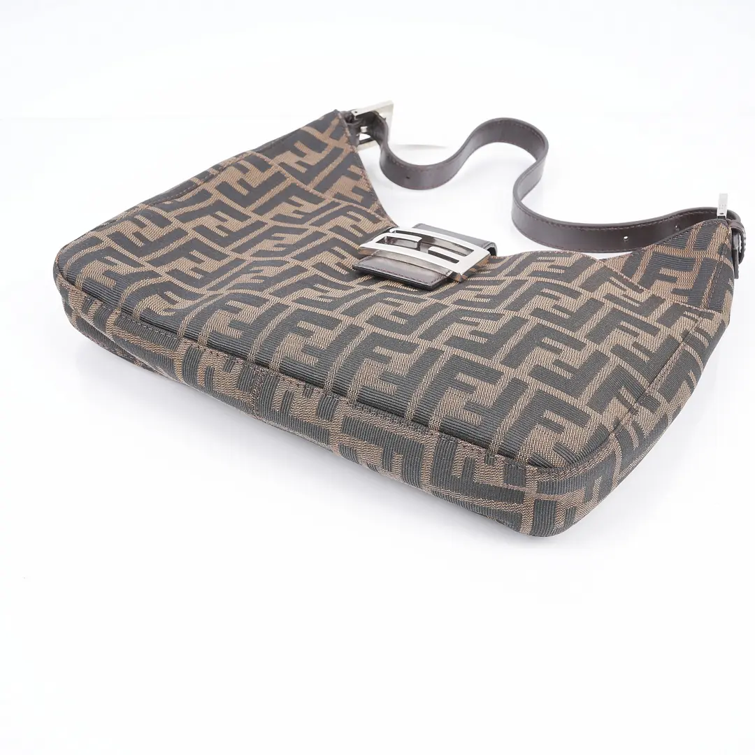 Fendi Zucca Brown Canvas Shoulder Bag