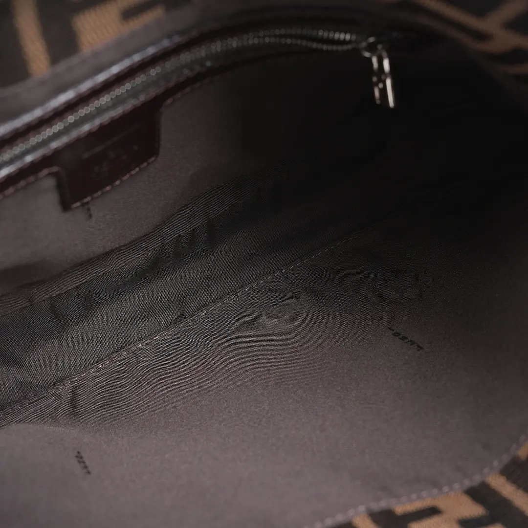 Fendi Zucca Brown Canvas Shoulder Bag