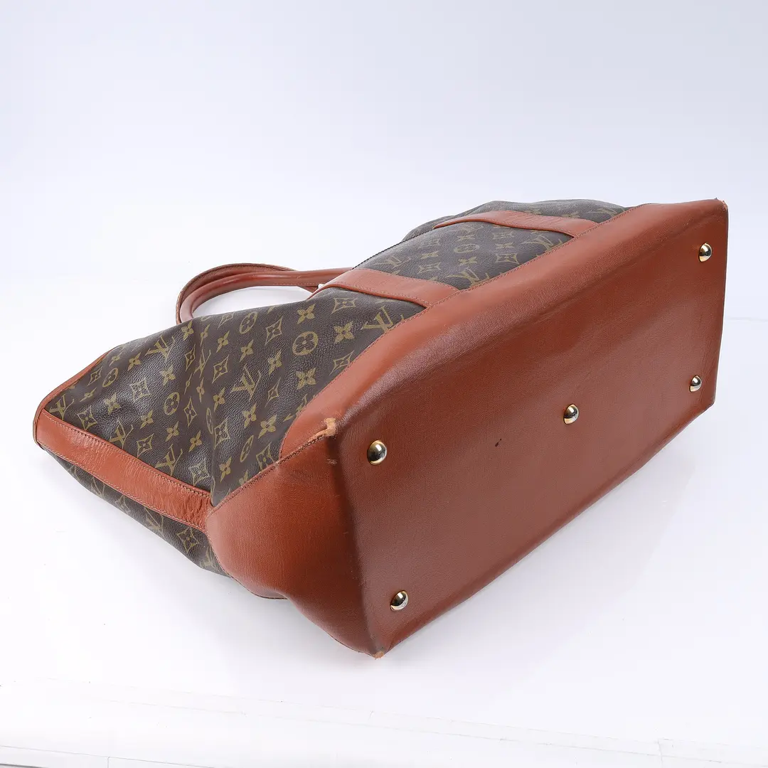 Louis Vuitton Vintage Sac Plat Brown Monogram Tote Bag