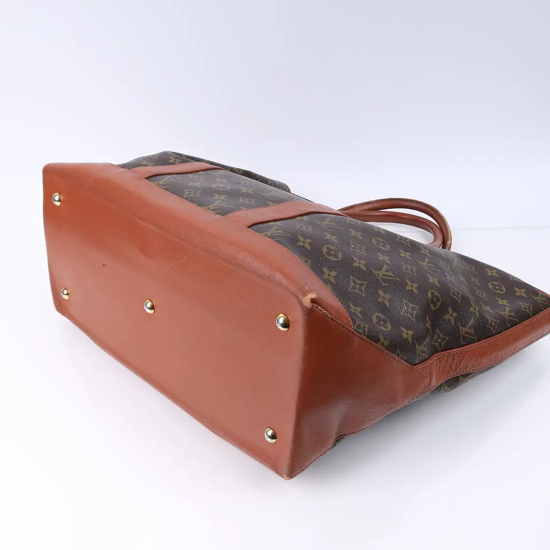 Louis Vuitton Vintage Sac Plat Brown Monogram Tote Bag