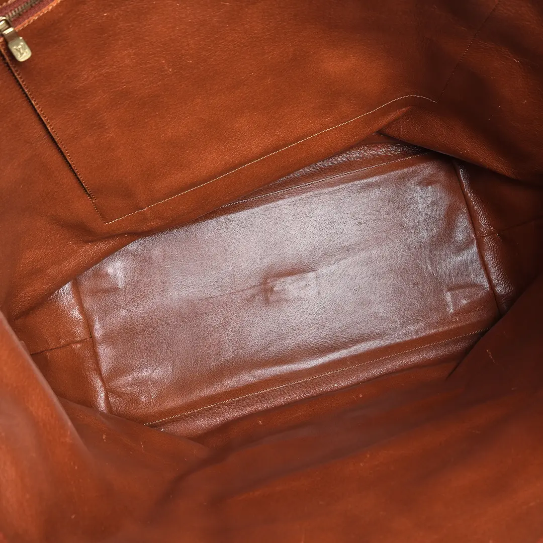 Louis Vuitton Vintage Sac Plat Brown Monogram Tote Bag