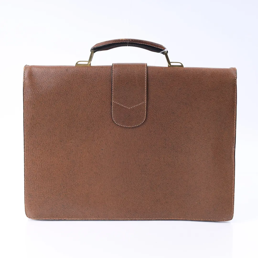 Gucci Vintage Brown Leather Briefcase
