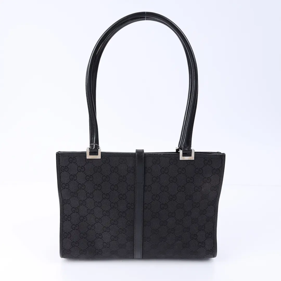 Gucci Jackie Black GG Canvas Shoulder Bag