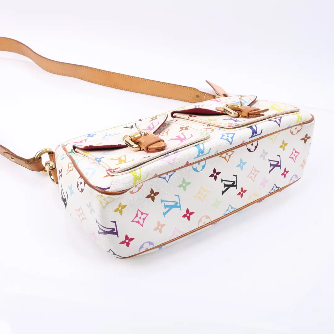 Louis Vuitton Lodge PM White Multicolore Canvas Shoulder Bag