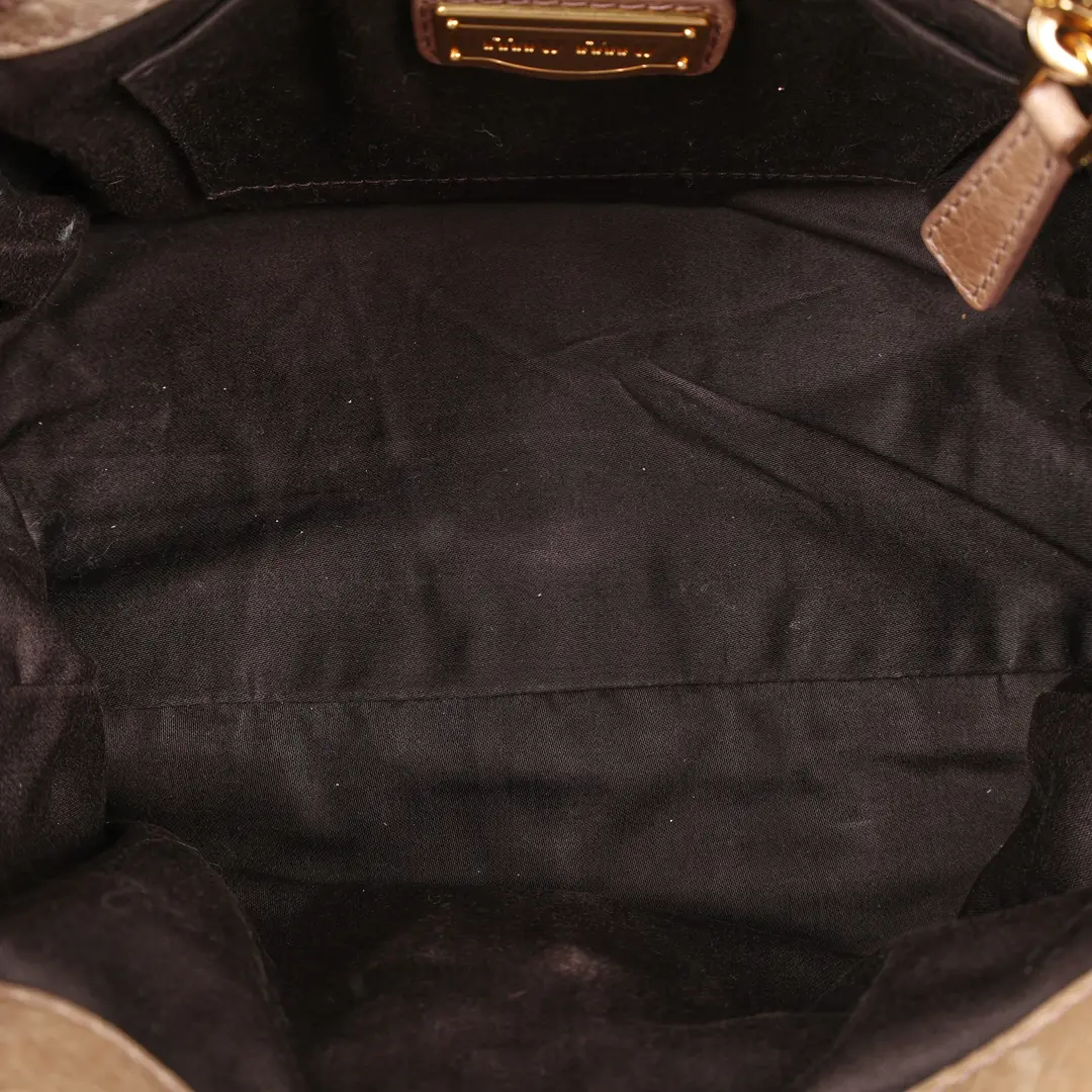 Miu Miu Coffer Matelasse Beige Leather Shoulder Bag