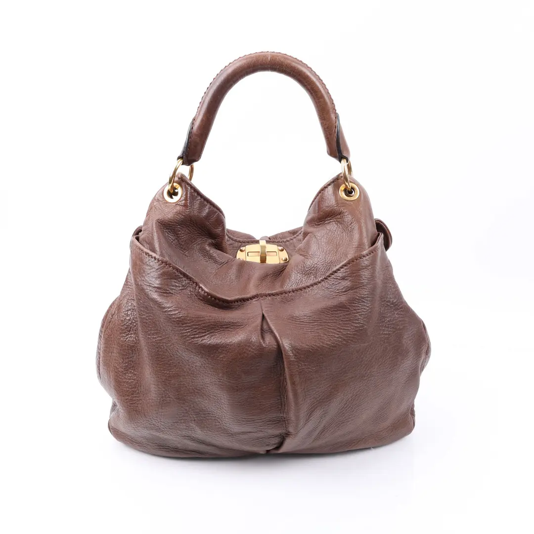 Miu Miu Coffer Brown Leather Shoulder Bag