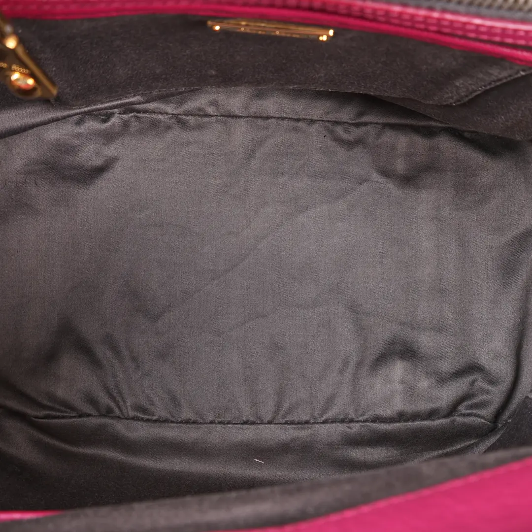 Miu Miu Madras Pink Leather Shoulder Bag