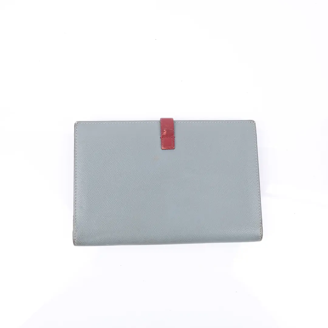 Celine Strap Large Multifunction Blue Leather Wallet