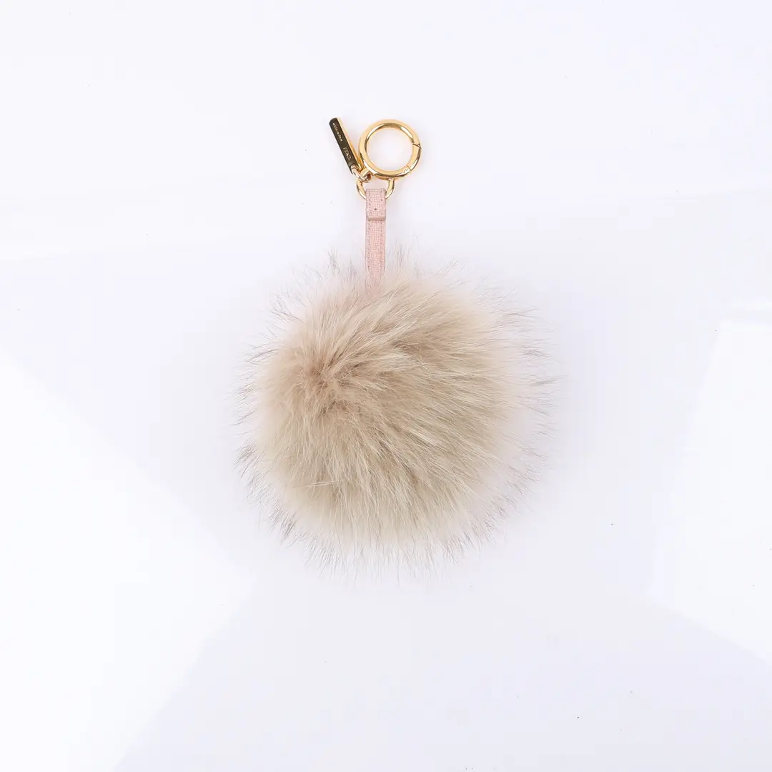 Fendi Pom Pom Pink Fox Fur Bag Charm