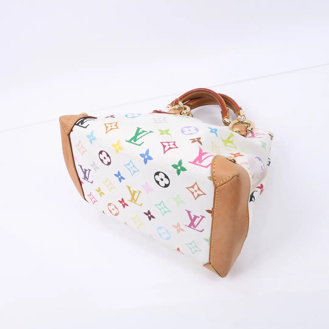 Louis Vuitton Multicolor Priscilla White Canvas Handbag