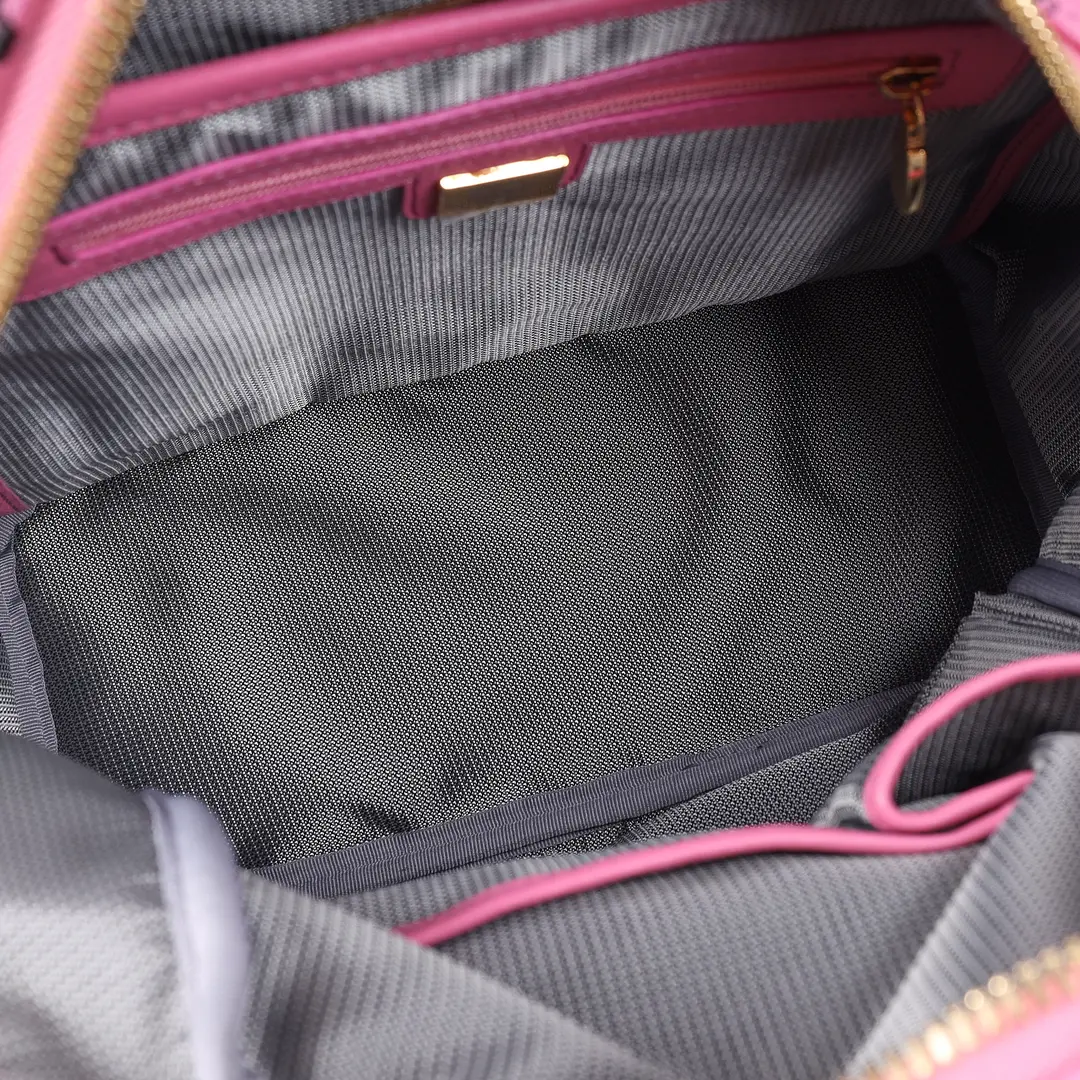 MCM Stark Pink Visetos Canvas Backpack